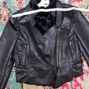 Jennifer Lopez faux leather jacket sz Lg.
